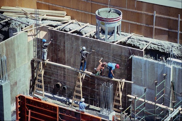 667036 Construction Crew At Work A4 Photo Print