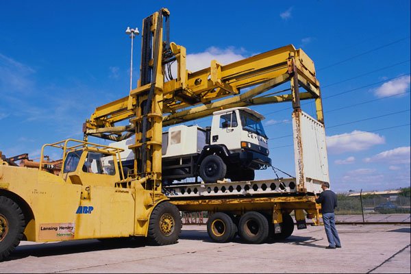 667045 Dockside Lorry transporter, England A4 Photo Print