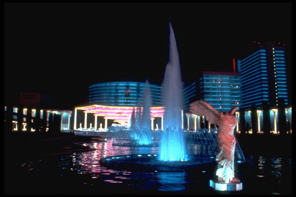 668019 Multicolored Lights, Caesar's Palace A4 Photo Print