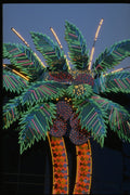668048 Neon Palm Tree A4 Photo Print