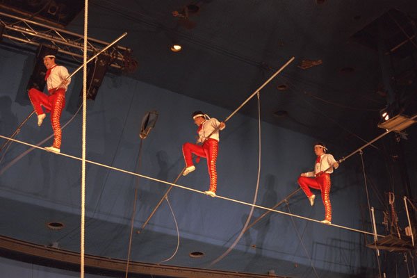 668071 High Wire Act, Circus Circus A4 Photo Print