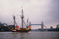 669023 Old Ship, Tower Bridge, Thames, London, England A4 Photo Print