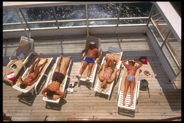 669038 Sunning On The Deck A4 Photo Print