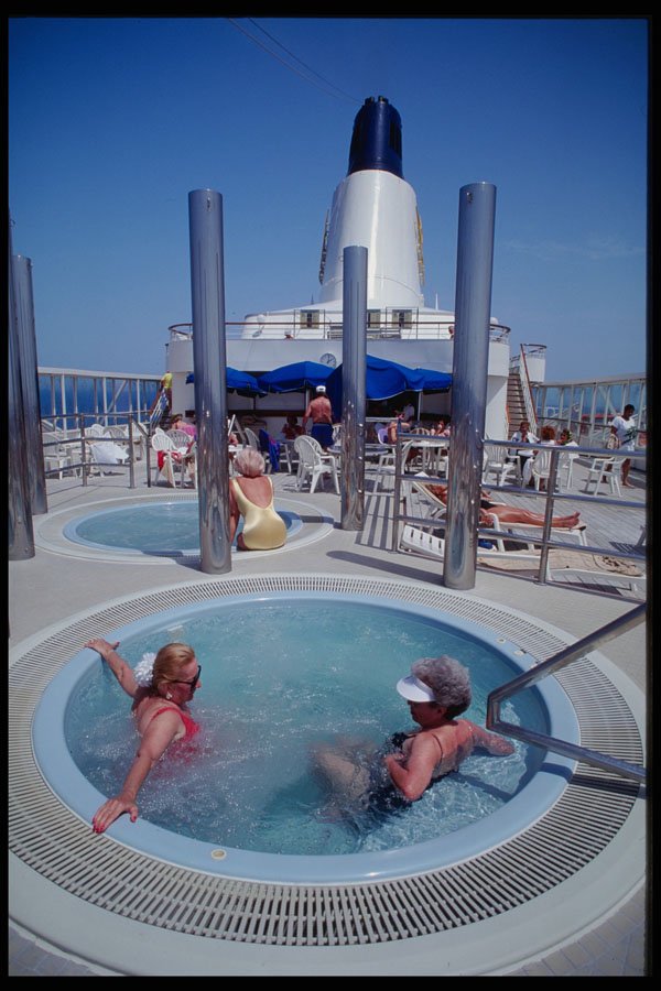 669041 Jacuzzis Provide Therapeutic Relaxation On Deck A4 Photo Print