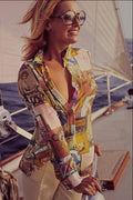 669073 Sailing, Girl On Yacht Foredeck A4 Photo Print