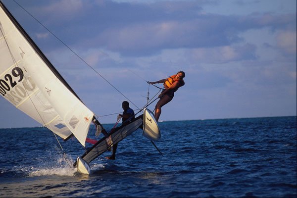 669088 Catamaran Lesson, Breezes, Nassau, Bahamas A4 Photo Print
