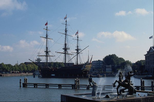 669094 Replica Of A 16th Century Ship, The Batavia, Amsterdam A4 Photo Print