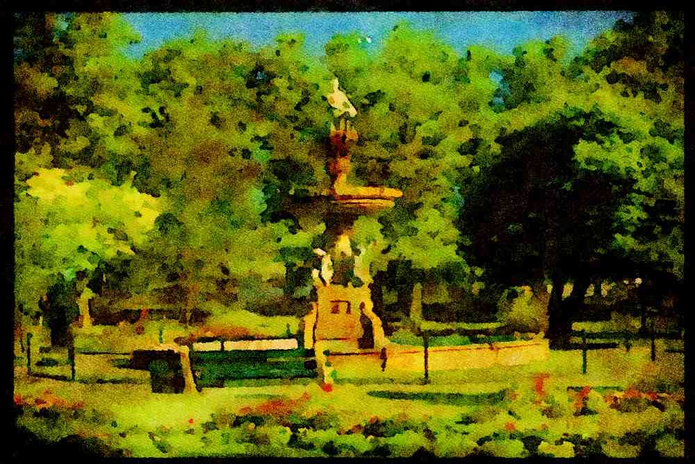 670005 Public Gardens, Maritimes, Canada A4 Limited Edition Watercolour Print