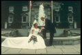 670008 Bride And Groom In Front Of Fountain A4 Photo Print