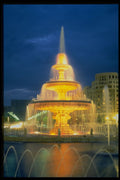 670017 Fountains By White House , Bucharest, Romania A4 Photo Print