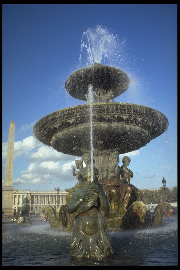 670032 Concorde Water Fountains, Paris, France A4 Photo Print