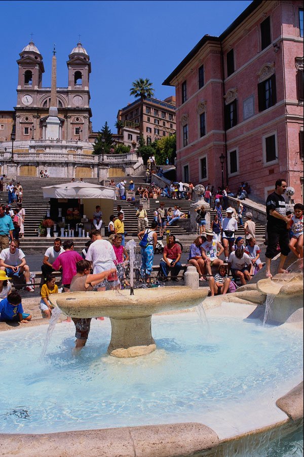 670043 Spanish Steps And Fountain, Rome, Italy A4 Photo Print