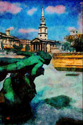 670046 Trafalgar Square, London, England A4 Limited Edition Watercolour Print