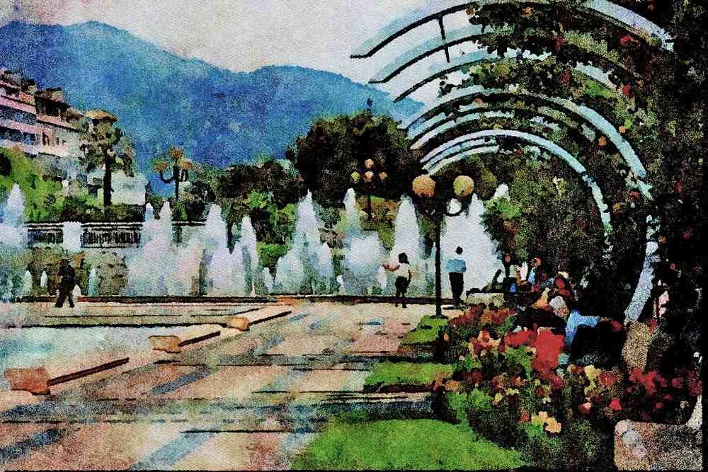 670055 Espace Massena, Nice, France A4 Limited Edition Watercolour Print