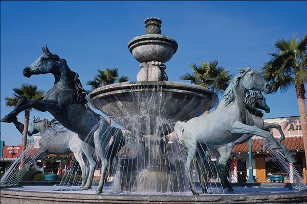 670056 Wild Horses Fountain, Phoenix, Arizona, U.S.A. A4 Photo Print