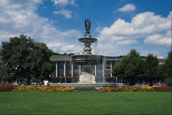 670060 Killan's Fountain At The Central Station, Wurzburg, Germany A4 Photo Print