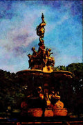 670061 Bronze Fountain A4 Limited Edition Watercolour Print