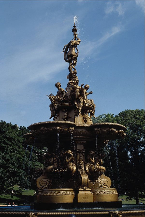 670061 Bronze Fountain A4 Photo Print