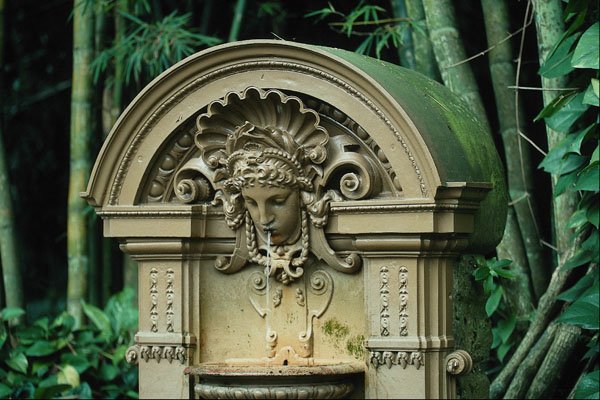 670062 Fountain At Botanical Garden A4 Photo Print