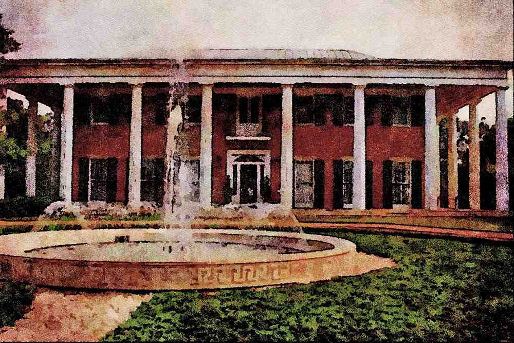 670064 State Of Georgia Governor's Mansion, U.S.A. A4 Limited Edition Watercolour Print