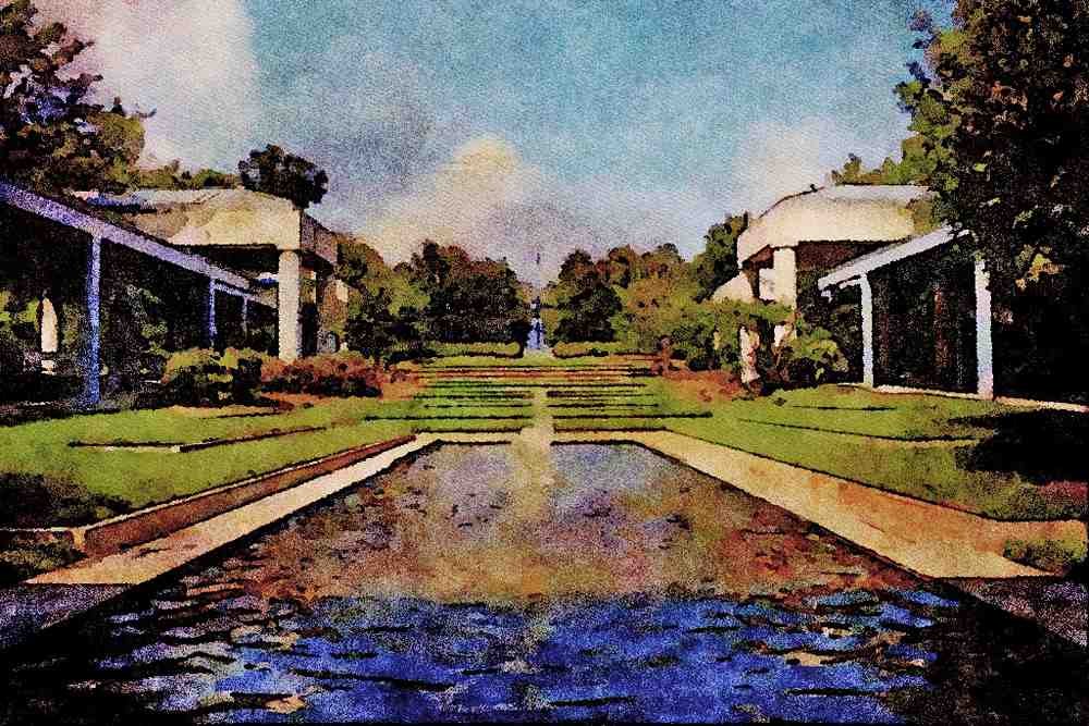 670065 Carter Presidential Center, U.S.A. A4 Limited Edition Watercolour Print