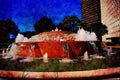 670067 Bob And Vivian Smith Fountain, Houston, Texas, U.S.A. A4 Limited Edition Watercolour Print