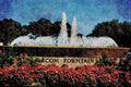 670068 Mecom Fountain Located On Main Street A4 Limited Edition Watercolour Print