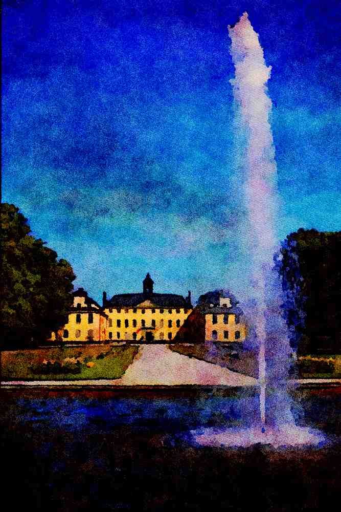 670071 Ulriksdal Slott, Stockholm, Sweden A4 Limited Edition Watercolour Print