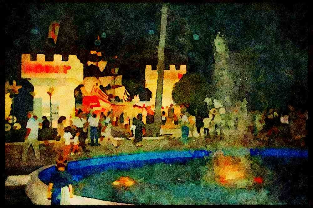 670079 1994 Limassol Wine Festival A4 Limited Edition Watercolour Print