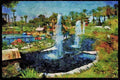 670084 Crazy Golf, Palm Springs, California, U.S.A. A4 Limited Edition Watercolour Print