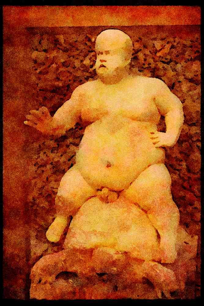 670086 Boboli Gardens, Bacchus Fountain, Florence, Italy A4 Limited Edition Watercolour Print