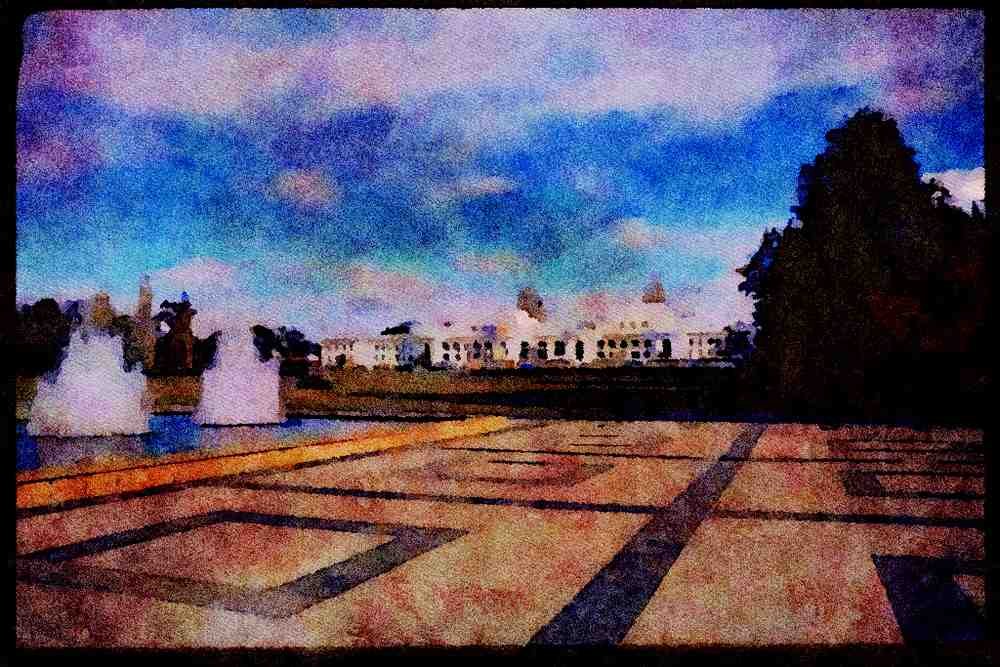 670087 Parliament Buildings, Canberra, Australia A4 Limited Edition Watercolour Print