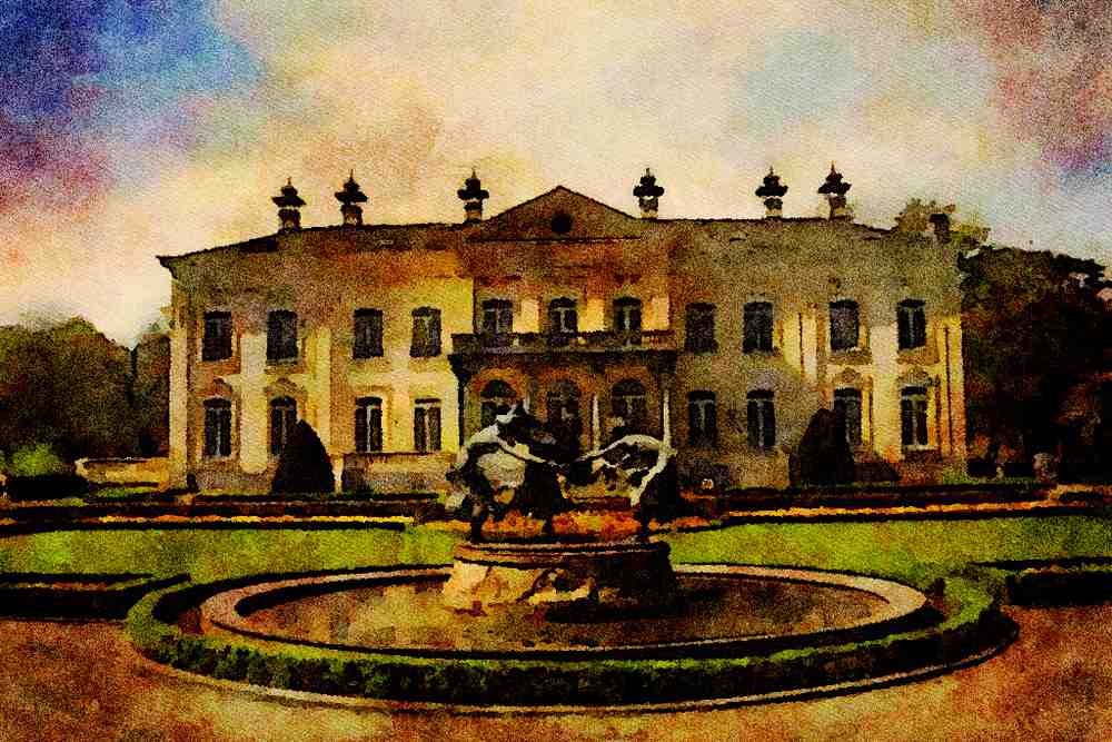 670088 Castle Den Brand, Wilrijk, Netherlands A4 Limited Edition Watercolour Print