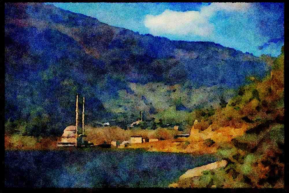 671005 Urzingall, Northeastern Turkey A4 Limited Edition Watercolour Print
