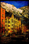 671007 Innsbruck, Austria A4 Limited Edition Watercolour Print