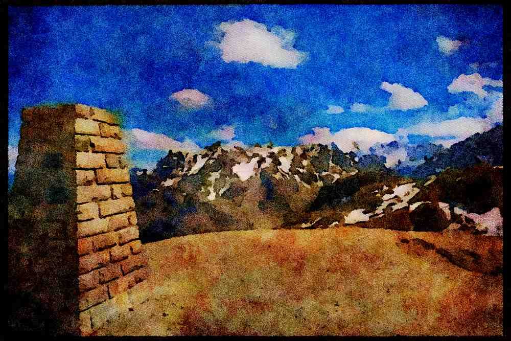 671008 Summit, Alps National Park, France A4 Limited Edition Watercolour Print