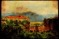 671011 Monastery, The Great Meteora, Greece A4 Limited Edition Watercolour Print