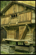 671012 Ancient Farm Building, Norway A4 Photo Print