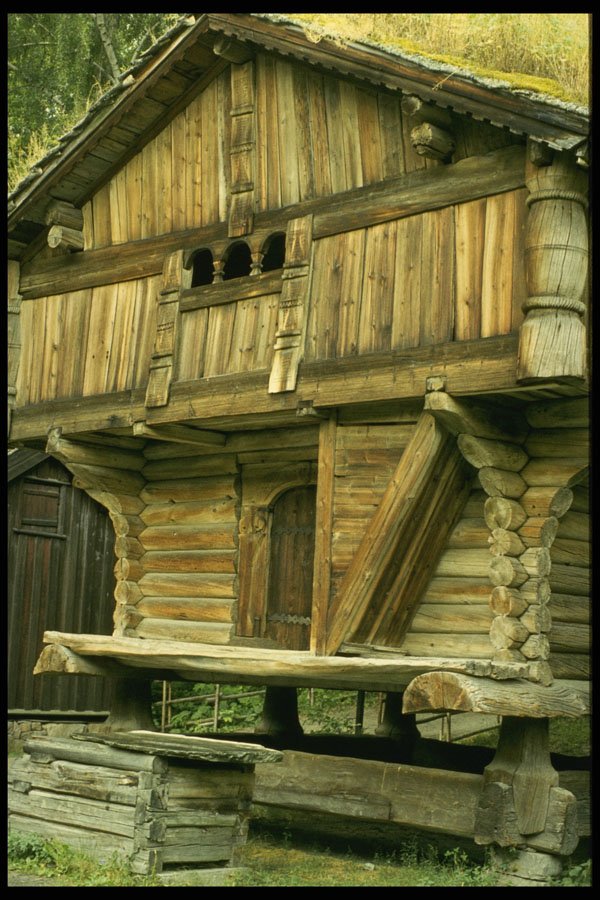 671012 Ancient Farm Building, Norway A4 Photo Print