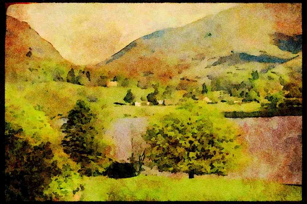 671015 Grasmere, Cumbria, England A4 Limited Edition Watercolour Print