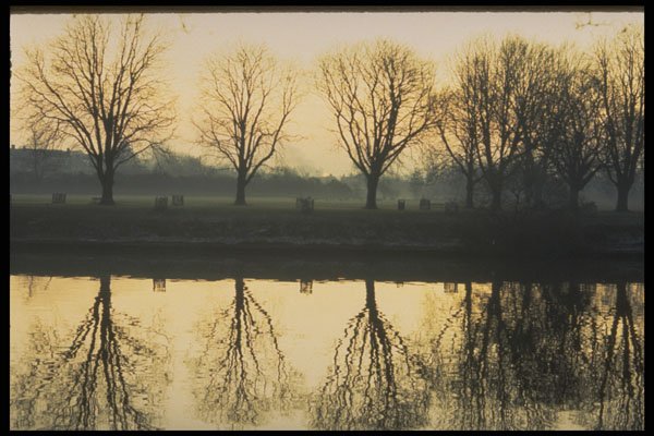 671019 Winter Morning Reflection On Thames River, London, England A4 Photo Print