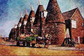 671026 Kentish Hop Farm, Whitbread, Britain A4 Limited Edition Watercolour Print