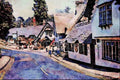 671027 Village On The Isle Of Wight, U.K. A4 Limited Edition Watercolour Print