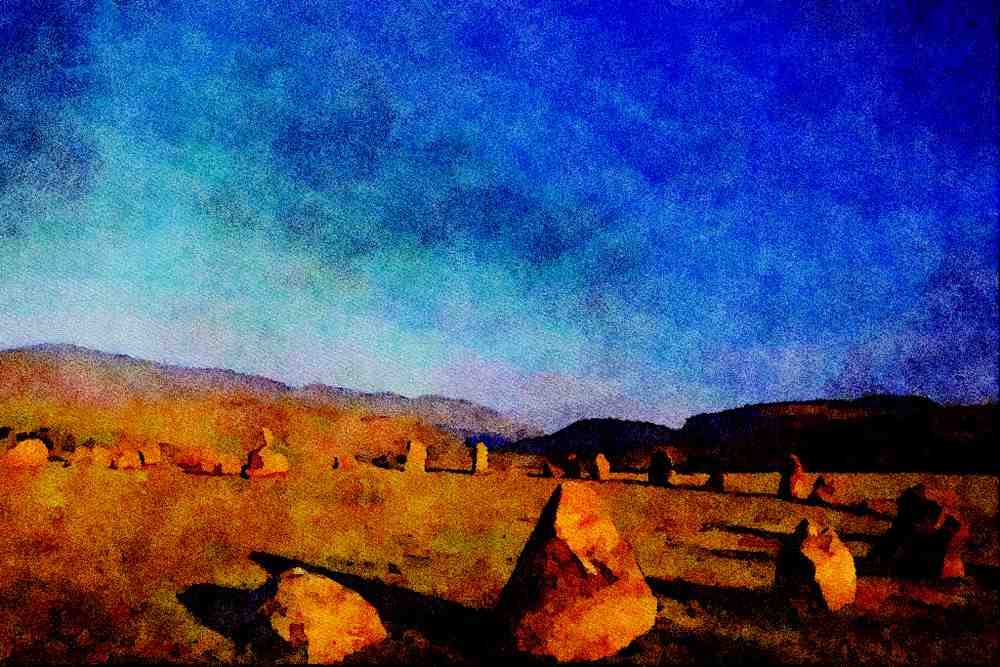 671052 Ancient Stone Circle On Hill Above Keswick, Cumbria, England A4 Limited Edition Watercolour Print