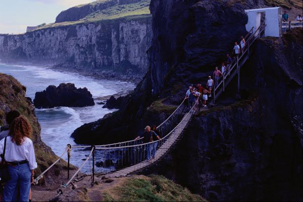 671057 The Rope Bridge, Carrick A Rede, Ireland A4 Photo Print
