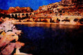 671059 Plages De Corbieres A4 Limited Edition Watercolour Print