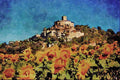 671069 Hill Town Of Narni, Umbria, Italy A4 Limited Edition Watercolour Print