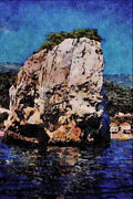671075 Parga, Mainland Greece A4 Limited Edition Watercolour Print