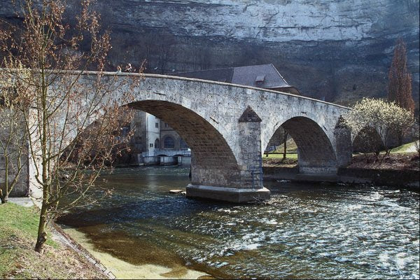 671095 Old Bridge, Fribourg, Switzerland A4 Photo Print