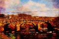 671099 New Post Bridge, Devon, England A4 Limited Edition Watercolour Print